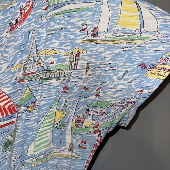 Lilly Pulitzer Get Nauti Carmine Mini Elastic Waist Dress Size XL - Picture 6 of 9